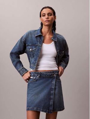 Falda-Jeans-Mini-Calvin-Klein-Mujer-Azul-47D776G-420