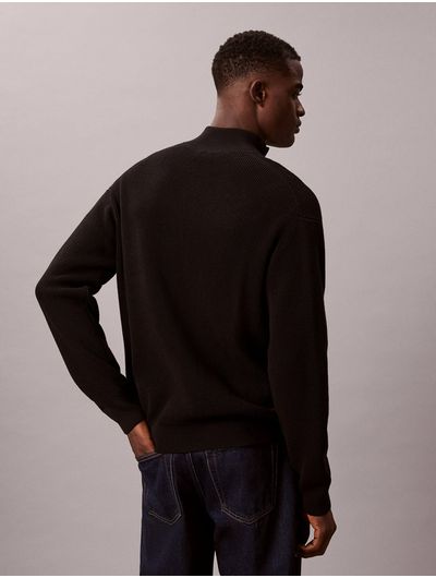 Sueter-Waffleado-Calvin-Klein-Hombre-Negro-4RE308G-UB1