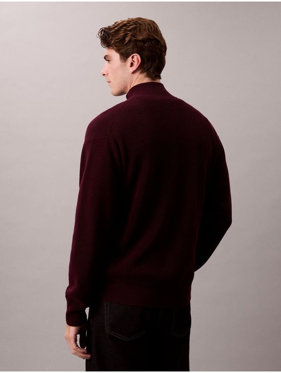 Sueter-Waffleado-Calvin-Klein-Hombre-Vino-4RE308G-5FL