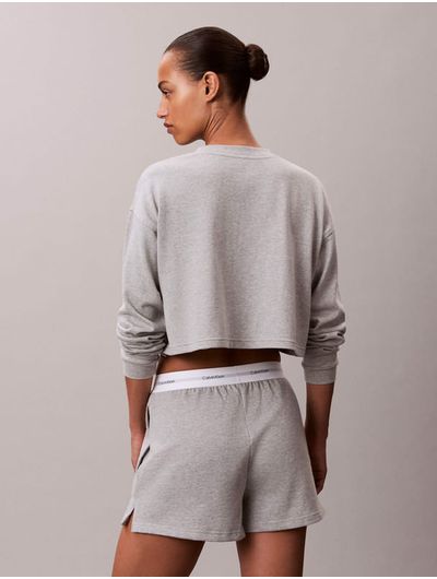 Short-Tipo-Jersey-Logotipo-Calvin-Klein-Mujer-Gris-QS7517-050