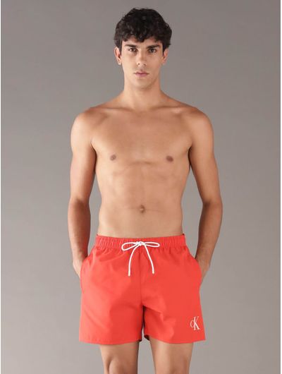 Traje-de-Bano-Calvin-Klein-Monograma-Hombre-Naranja-KM0KM01101-XM8