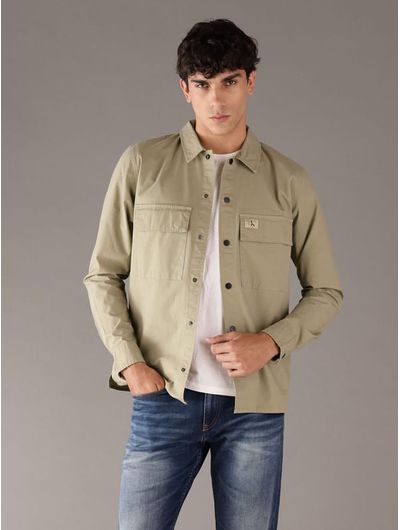 Sobrecamisa-Calvin-Klein-Jeans-Monologo-Hombre-Verde-J30J327584-PK8
