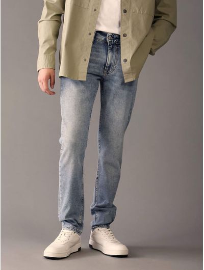 Jeans-Calvin-Klein-Jeans-Slim-Taper-Deslavado-Hombre-Azul-J30J326522-1AA