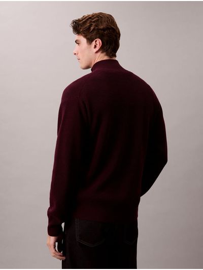 Sueter-Waffleado-Calvin-Klein-Hombre-Vino-4RE308G-5FL