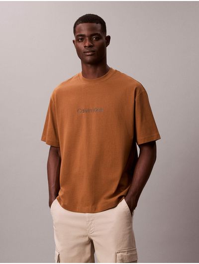 Playera-Relaxed-Logotipo-Calvin-Klein-Hombre-Naranja-40HM228-2E3
