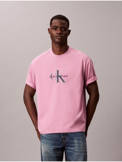 Playera-Grafica-Monologo-Calvin-Klein-Hombre-Rosa-4RE815G-F5I