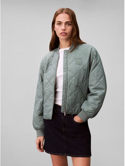 Bomber-Jacket-Acolchada-Ligera-Calvin-Klein-Mujer-Verde-47E514G-PNO