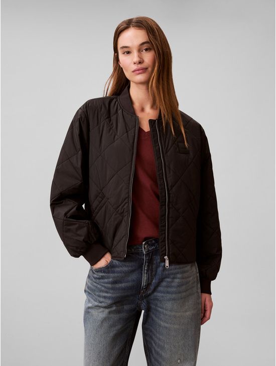 Bomber-Jacket-Acolchada-Ligera-Calvin-Klein-Mujer-Negro-47E514G-UB1