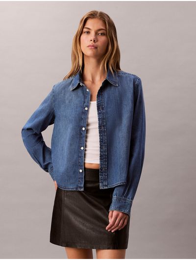 Camisa-Corta-Calvin-Klein-Mujer-indigo-47E902G-YYK