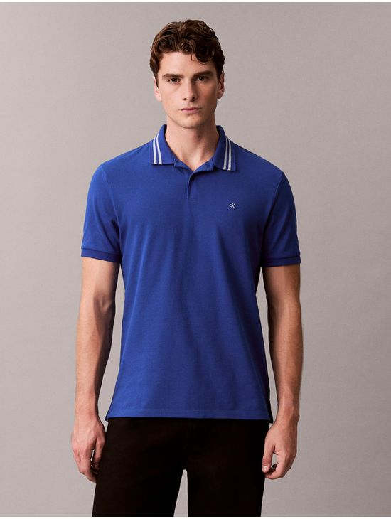 Polo-Pique-Monograma-Calvin-Klein-Hombre-Azul-4RC276G-2IL
