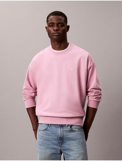 Sudadera-Calvin-Klein-Premium-Terry-Monograma-Hombre-Lila-4RC277G-F5I