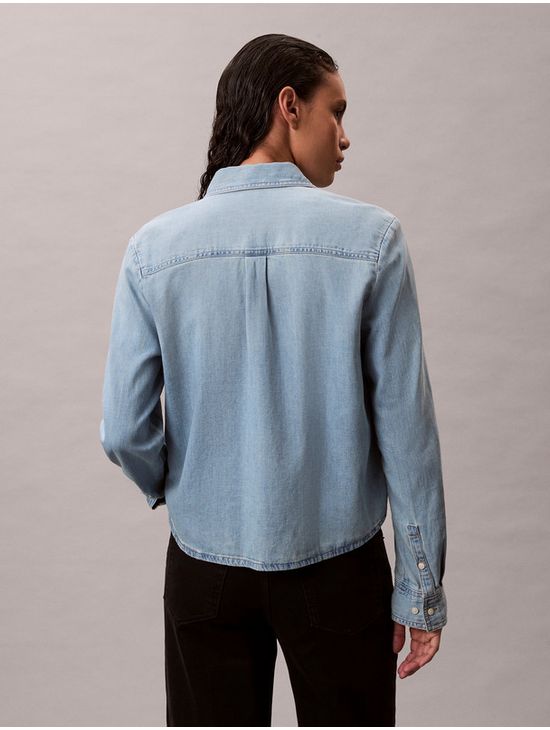 Camisa-Corta-Calvin-Klein-Mujer-Azul-47E901G-346