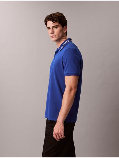 Polo-Pique-Monograma-Calvin-Klein-Hombre-Azul-4RC276G-2IL