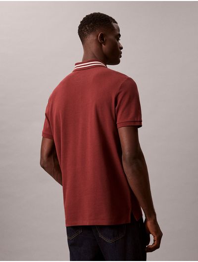 Polo-Pique-Monograma-Calvin-Klein-Hombre-Cafe-4RC276G-5FF