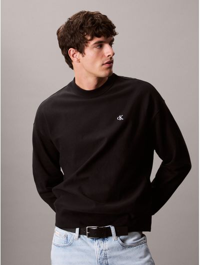 Sudadera-Calvin-Klein-Premium-Terry-Monograma-Hombre-Negro-4RC277G-001