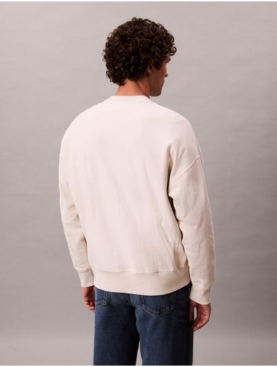 Sudadera-Calvin-Klein-Premium-Terry-Monograma-Hombre-Blanco-4RC277G-67U
