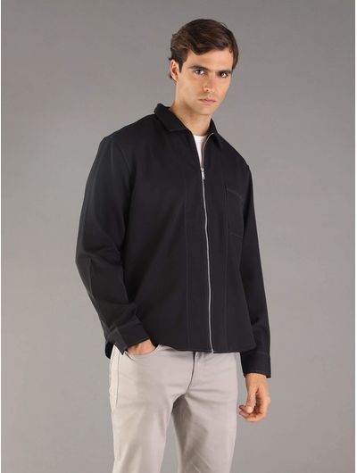 Chamarra-Calvin-Klein-con-Bolsillo-Parche-Hombre-Negra-4LE113G-UB1