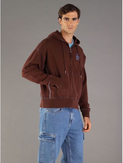 Sudadera-Calvin-Klein-Jeans-con-Logotipo-Hombre-Cafe-4RE211G-2IN