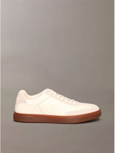 Tenis-Calvin-Klein-Low-Pro-Cups-Lth-Mujer-Blanco-HW0HW02825-YAL