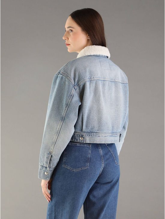 Chamarra-Calvin-Klein-Jeans-con-Acabado-Denim-Mujer-Azul-47D736G-430