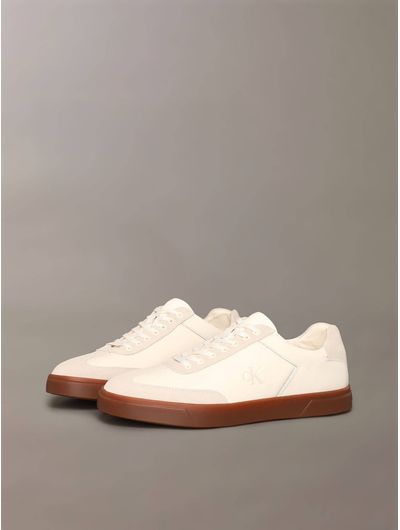 Tenis-Calvin-Klein-Low-Pro-Cups-Lth-Mujer-Blanco-HW0HW02825-YAL