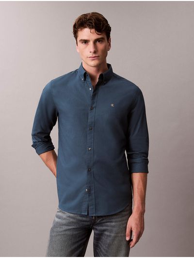 Camisa-Calvin-Klein-Oxford-Classic-Hombre-Azul-40EM125-2ET