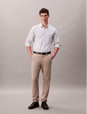 Pantalon-Calvin-Klein-Chino-Slim-Cotton-Signature-Hombre-Khaki-40EM628-RAK