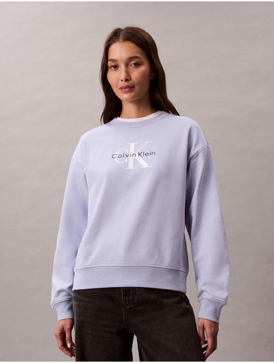 Sudadera-Calvin-Klein-Monologo-French-Terry-Mujer-Azul-47B234G-TKF