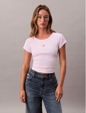 Playera-Calvin-Klein-Baby-Tee-Label-Mujer-Rosa-47C200G-TN9