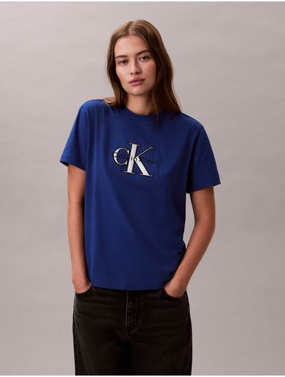Playera-Calvin-Klein-Monologo-Foil-Hero-Mujer-Azul-47E819G-C61