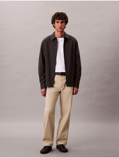 Pantalon-Calvin-Klein-Comfort-90s-Straight-Twill-Hombre-Beige-4RB602G-NSU