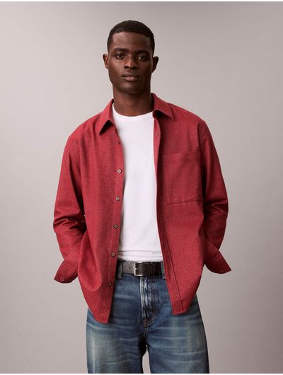 Camisa-Calvin-Klein-Easy-Flannel-Melange-Hombre-Rosa-4RE112G-2E0