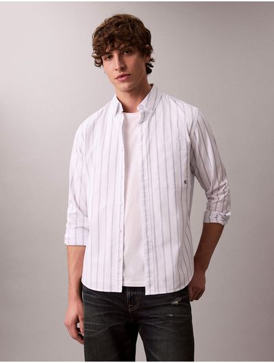 Camisa-Calvin-Klein-Oxford-Stripe-Classic-Hombre-Blanco-4RE113G-YAA