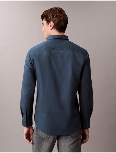 Camisa-Calvin-Klein-Oxford-Classic-Hombre-Azul-40EM125-2ET