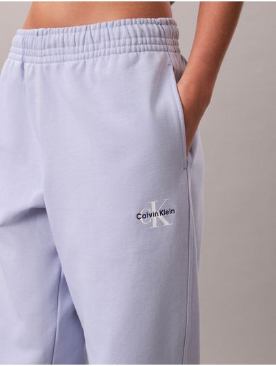 Jogger-Calvin-Klein-Monologo-French-Terry-Mujer-Azul-47B235G-TKF