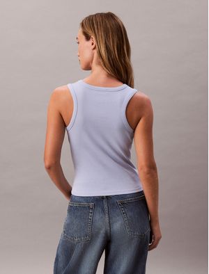 Tank-Calvin-Klein-Woven-Label-Rib-Mujer-Azul-47C201G-TKF
