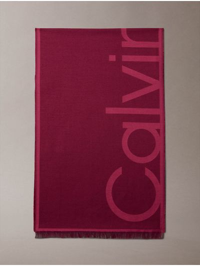 Bufanda-Calvin-Klein-Jacquard-Lightweight-Logo-Mujer-Rosa-4F8066G-Z1K