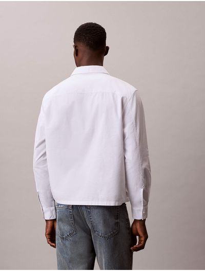 Camisa-Calvin-Klein-Oxford-Cropped-Relaxed-Hombre-Blanco-4RE100G-YAA