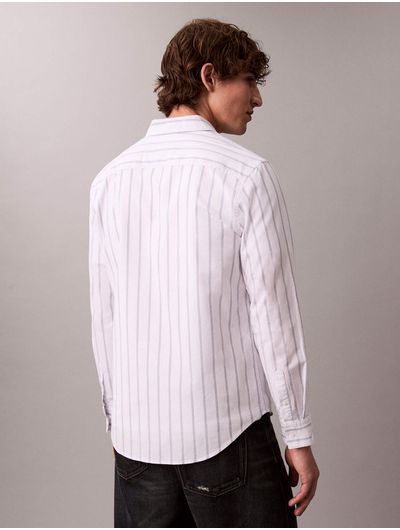 Camisa-Calvin-Klein-Oxford-Stripe-Classic-Hombre-Blanco-4RE113G-YAA