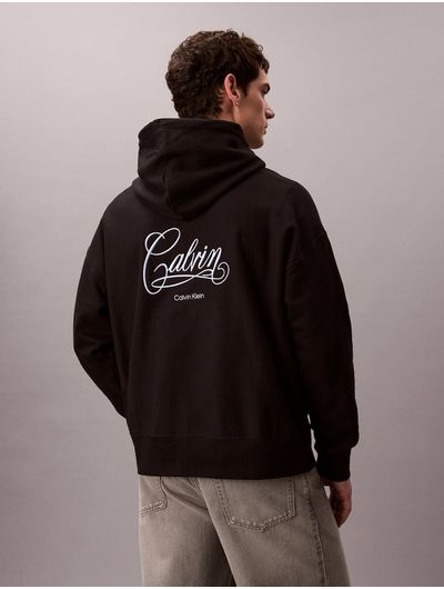 Hoodie-Calvin-Klein-Matchbox-Premium-Fleece-Hombre-Negro-4RE202G-UB1