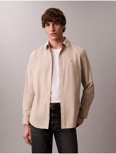 Camisa-Calvin-Klein-Clasica-Lisa-Oxford-Hombre-Negro-40EM125-2F3