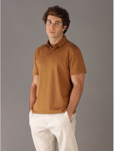Polo-Calvin-Klein-Monograma-Hombre-Cafe-4LB276G-2E3