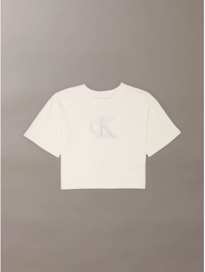 Playera-Calvin-Klein-Monograma-Nina-Beige-IG0IG03062-PGB