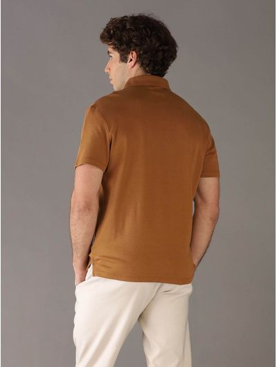 Polo-Calvin-Klein-Monograma-Hombre-Cafe-4LB276G-2E3
