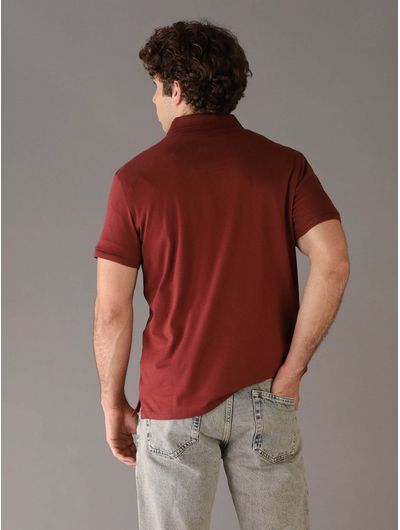 Polo-Calvin-Klein-Monograma-Hombre-Cafe-4RD255G-5FF