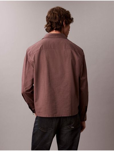 Camisa-Calvin-Klein-Oxford-Cropped-Relaxed-Hombre-Blanco-4RE100G-2EX