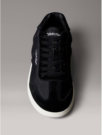 Tenis-Calvin-Klein-Low-Cupsole-de-Gamuza-Hombre-Azul-HM0HM02069-BEH