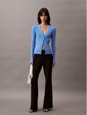 Pantalon-Calvin-Klein-Knit-Flare-Mujer-Negro-44B223G-UB1