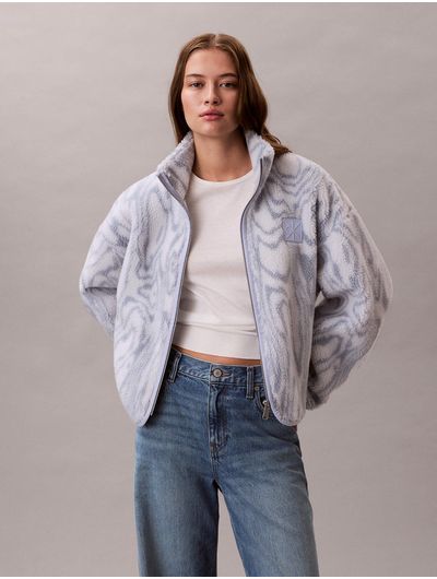 Chamarra-Calvin-Klein-Sherpa-AOP-Mujer-Blanco-44E226G-D9P