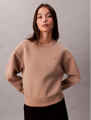 Sudadera-Calvin-Klein-Scuba-Boxy-Mujer-Cafe-47E227G-PAI